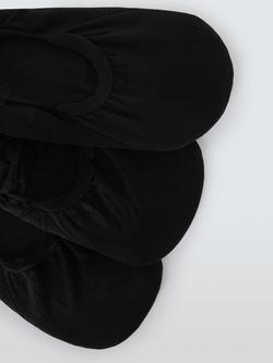 John Lewis Trainer Liner Socks, Pack of 3 - view 2, Black