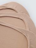 John Lewis Micro Mesh Liner Socks, Almond