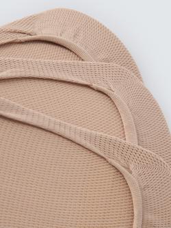 John Lewis Micro Mesh Liner Socks - view 2, Almond