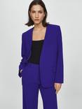 Mango Pompeya Collarless Suit Blazer