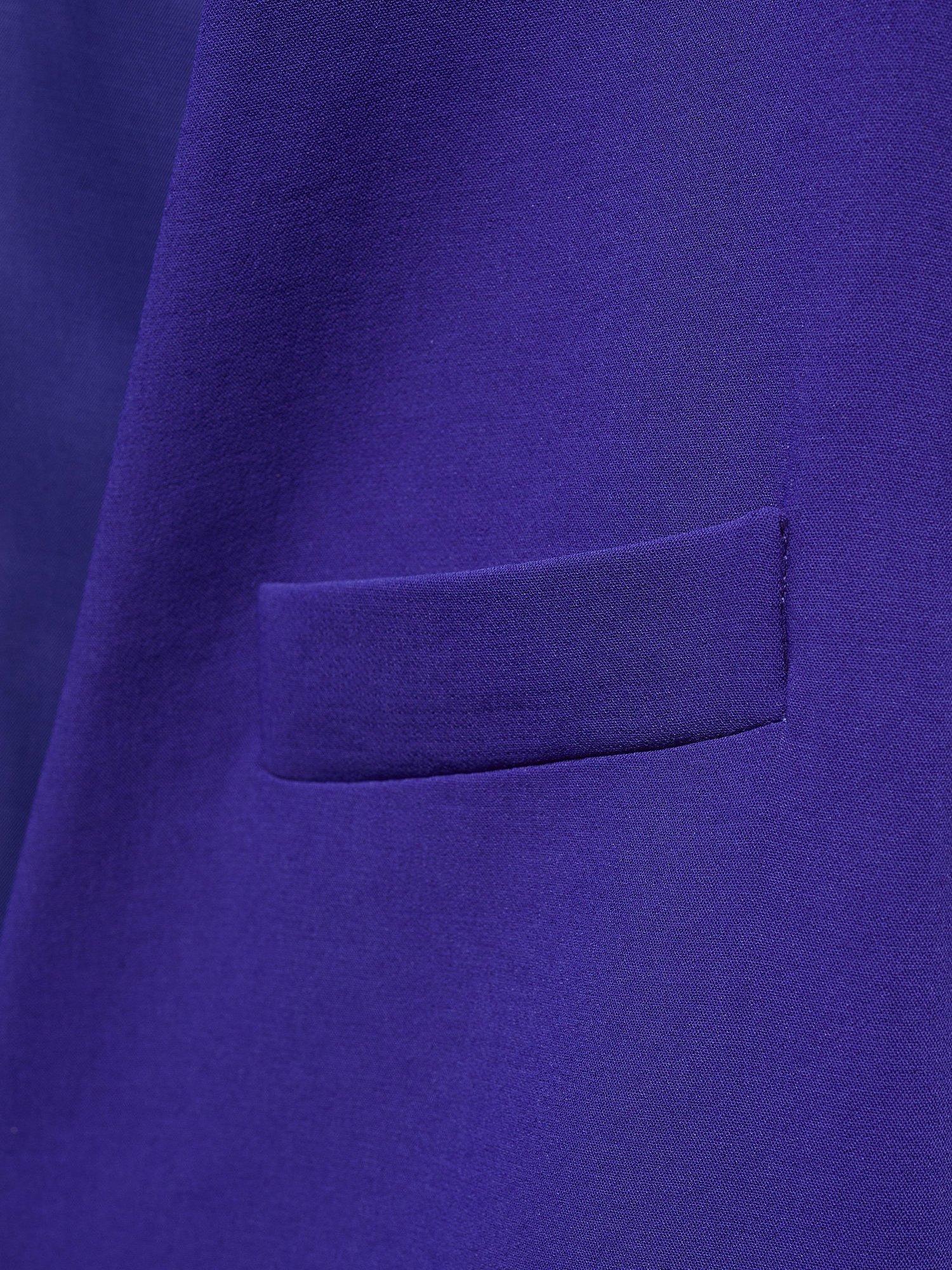 Product image 7 of 7, which shows Mango Pompeya Collarless Suit Blazer, Bright Blue, M