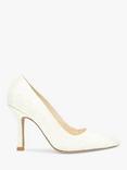 Paradox London Cassia Glitter High Heel Court Shoes, White