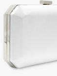 Paradox London Duana Dyeable Satin Box Clutch Bag, Ivory