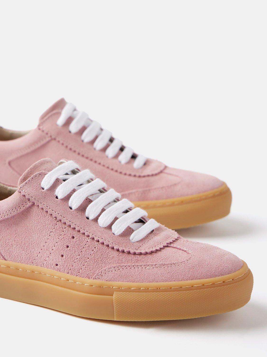 Mint Velvet Suede Chunky Trainers Pink