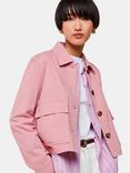 Whistles Marie Short Cotton Jacket, Dusty Pink