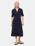 Whistles Petite Rib Knit Midi Dress, Navy