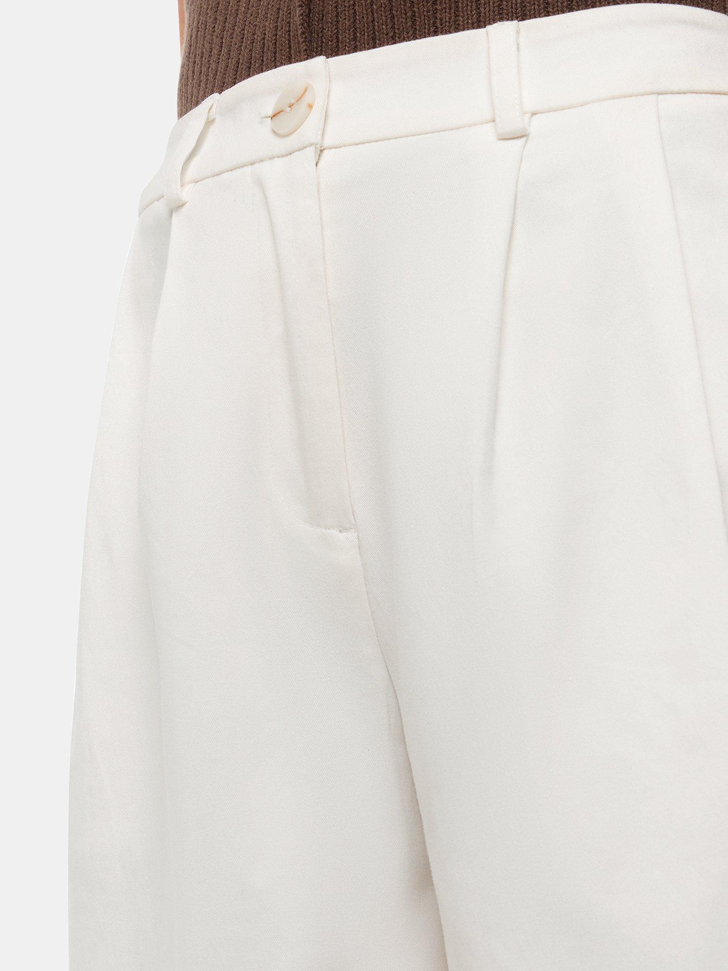 Product image 4 of 5, which shows Whistles Bethany Barrel Leg Trousers, White, 6