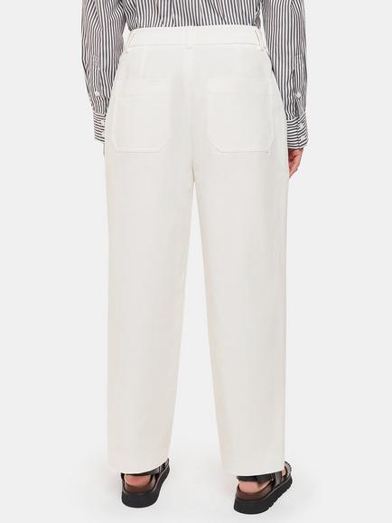 Whistles Petite Bethany Barrel Leg Trousers - view 2, White
