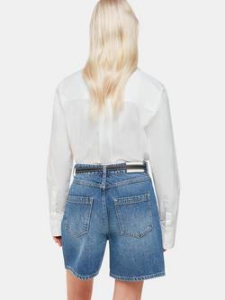 Whistles Petite Authentic Denim Shorts, Blue - view 2, Blue