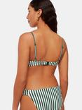 Whistles Striped Bikini Top, Green/White