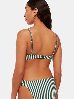 Whistles Striped Bikini Top, Green/White - view 2, Green/White