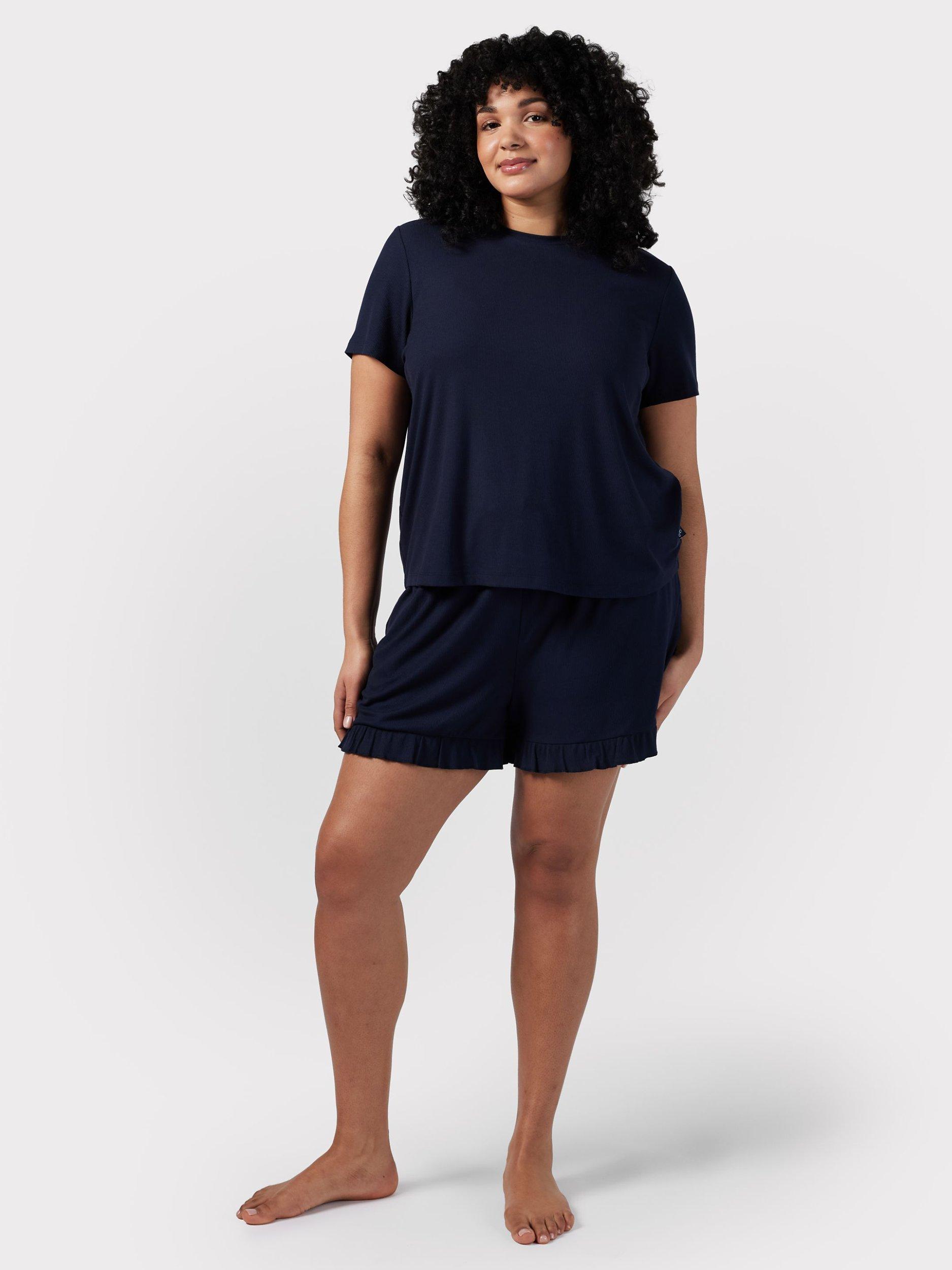 Chelsea Peers Curve Ribbed Short Pyjamas, Navy