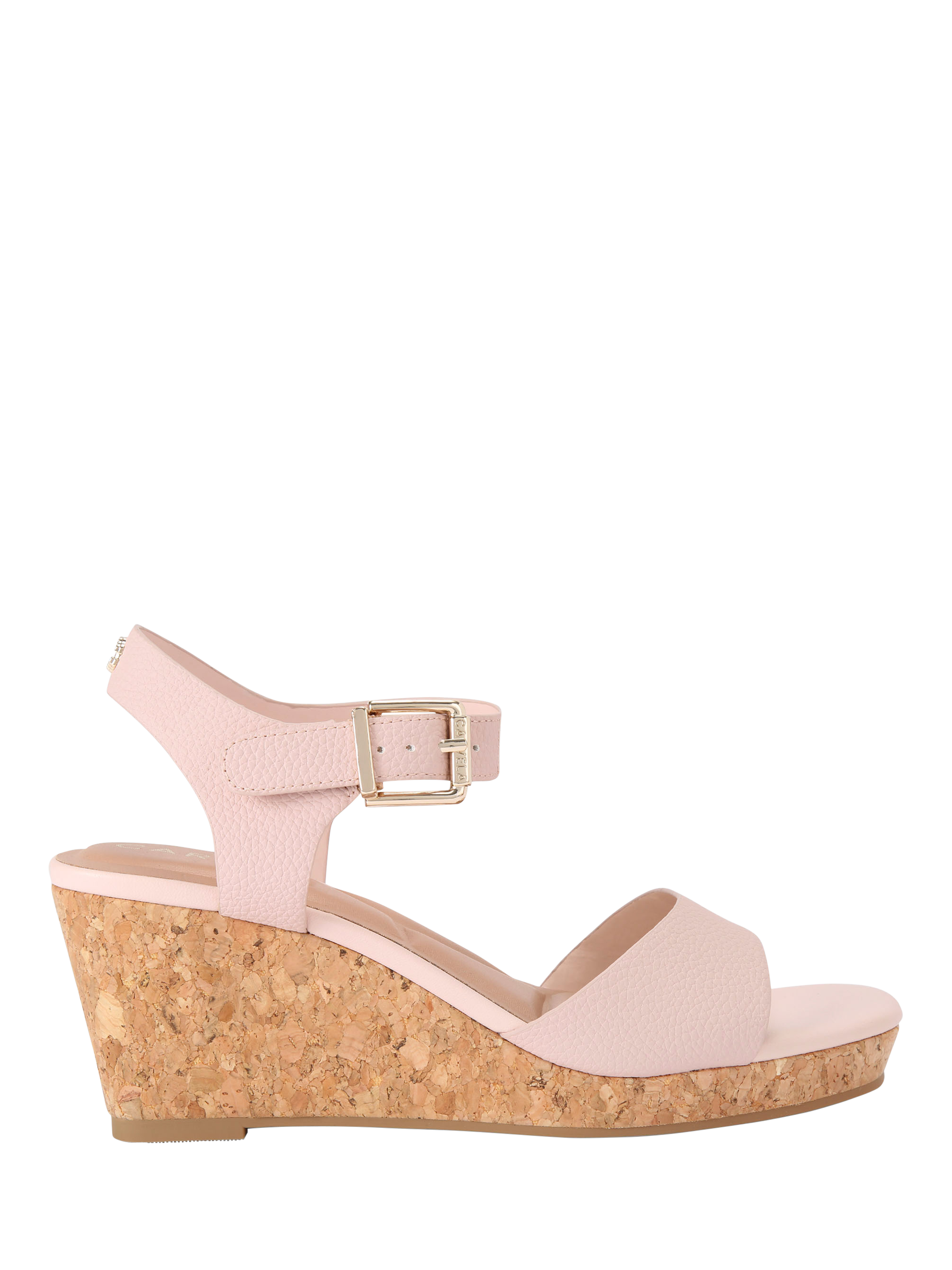 Product image 1 of 4, which shows Carvela Sadie Wedge Heel Sandals, Pink, 3