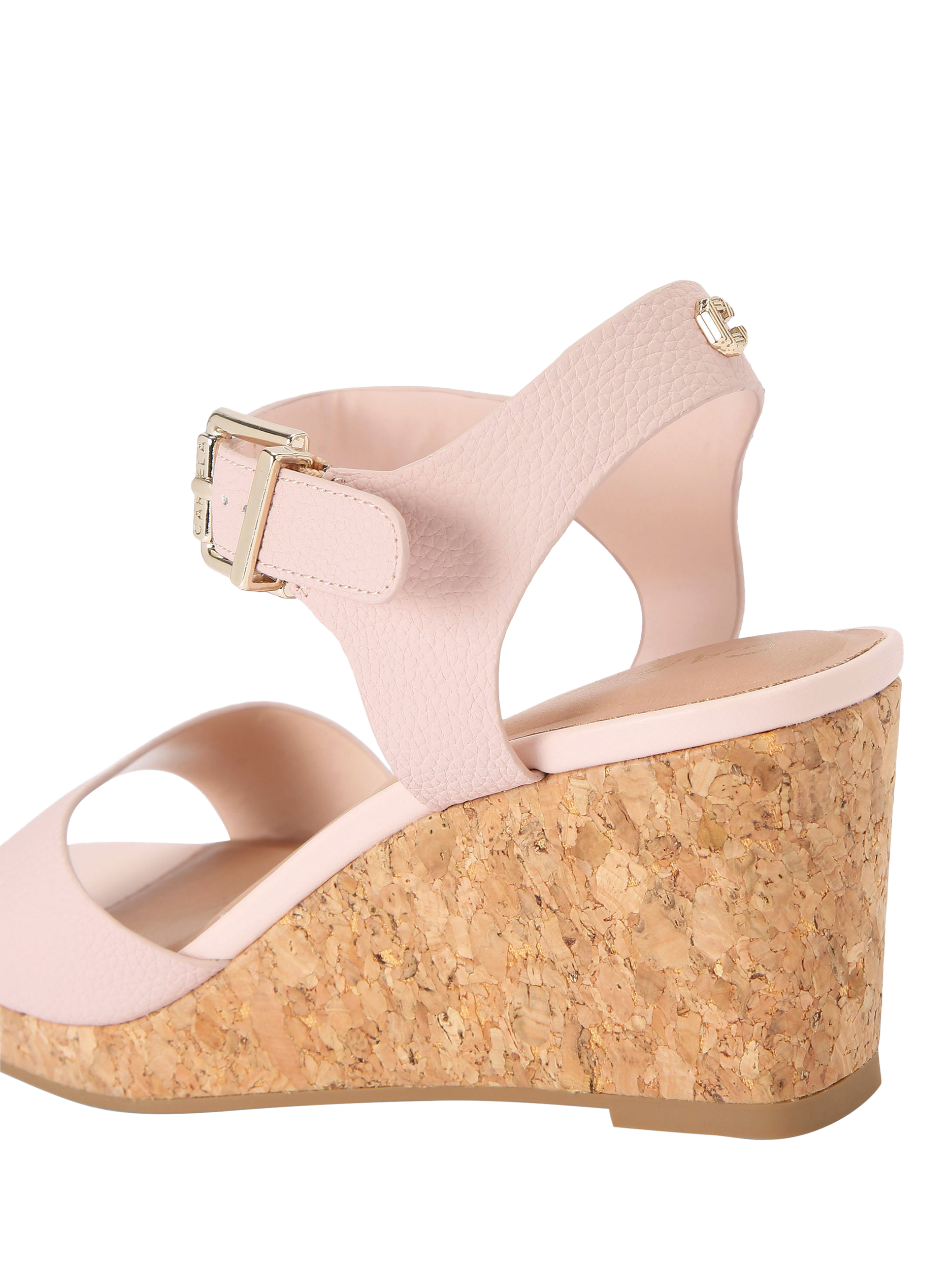 Product image 3 of 4, which shows Carvela Sadie Wedge Heel Sandals, Pink, 3