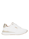 Carvela Fleet Metallic Panel Trainers, White/Gold