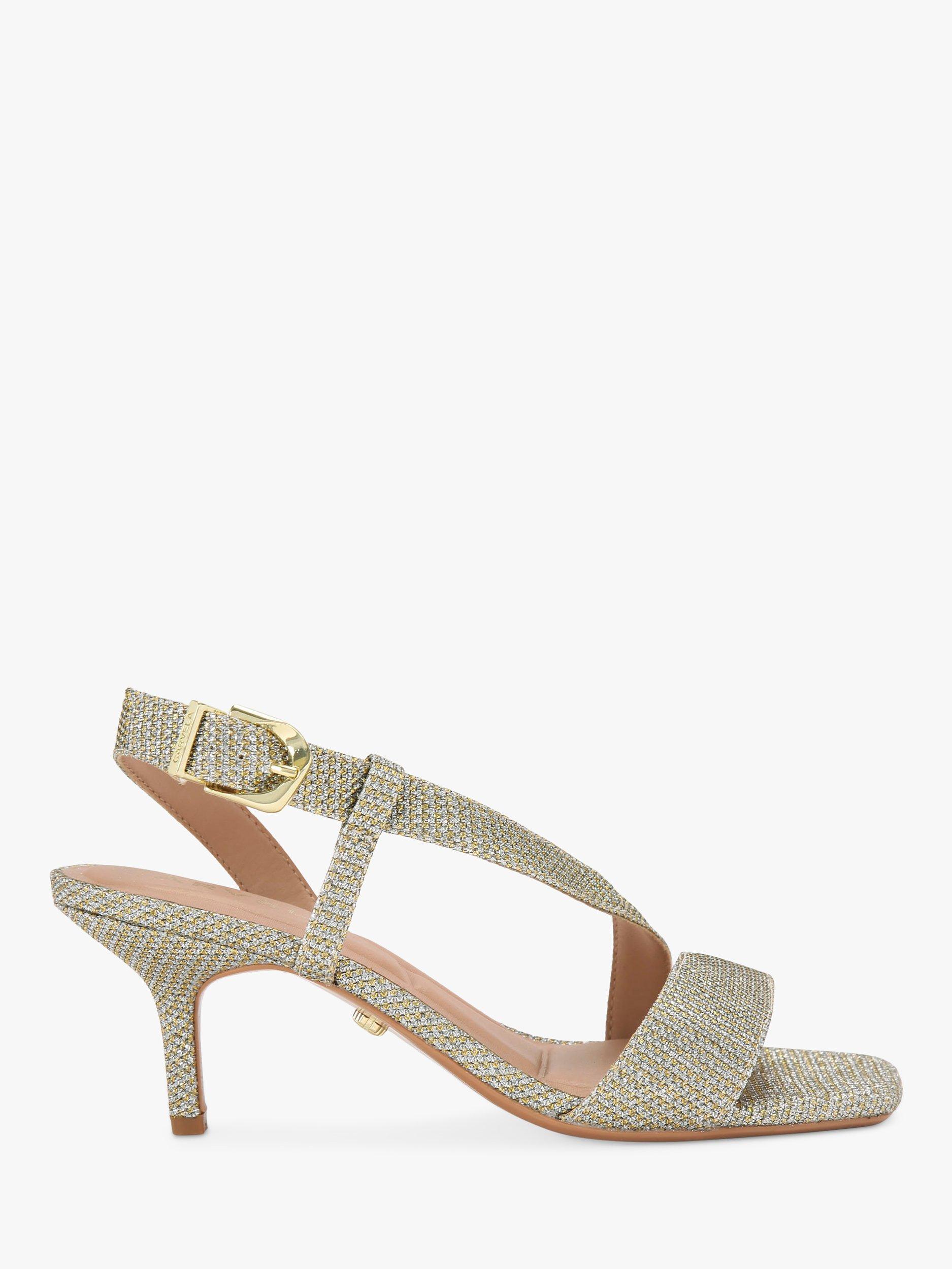 Carvela Salute Strappy Heeled Sandals, Gold