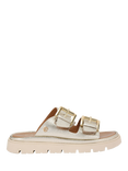 Carvela Pavilion Leather Double Strap Sandals, Gold