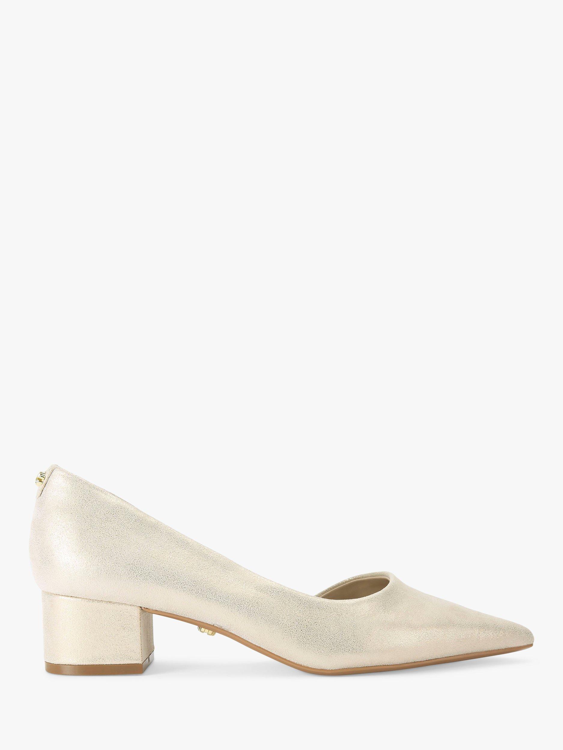 Carvela Camilla Leather Court Shoes Gold