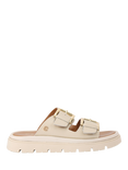 Carvela Pavilion Leather Double Strap Sandals, Natural Putty