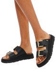 Carvela Pavilion Leather Double Strap Sandals