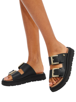 Carvela Pavilion Leather Double Strap Sandals - view 2, Black