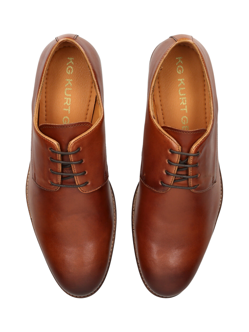 Product image 3 of 4, which shows KG Kurt Geiger Reugen Leather Brogues, Brown Tan, 6