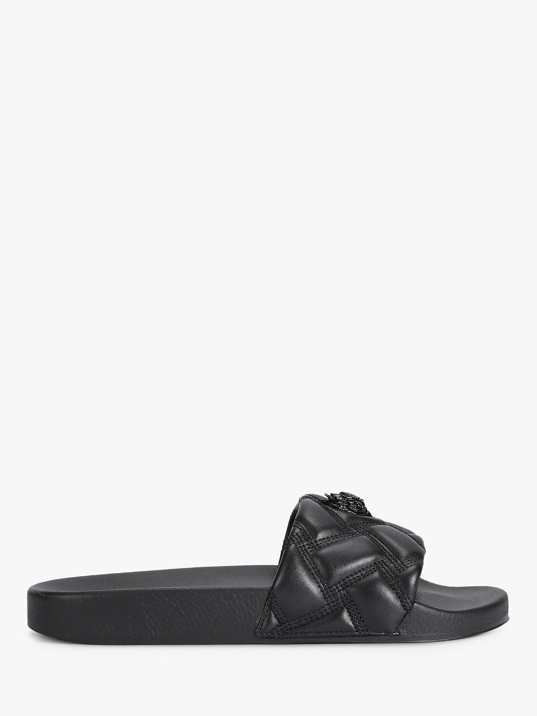 Product image 1 of 6, which shows Kurt Geiger London Meena Drench Sliders, Black, 3
