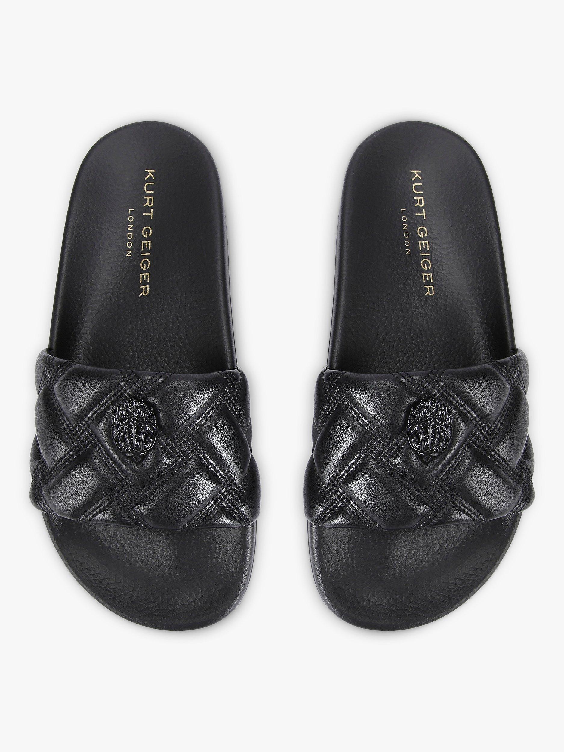 Product image 3 of 6, which shows Kurt Geiger London Meena Drench Sliders, Black, 3