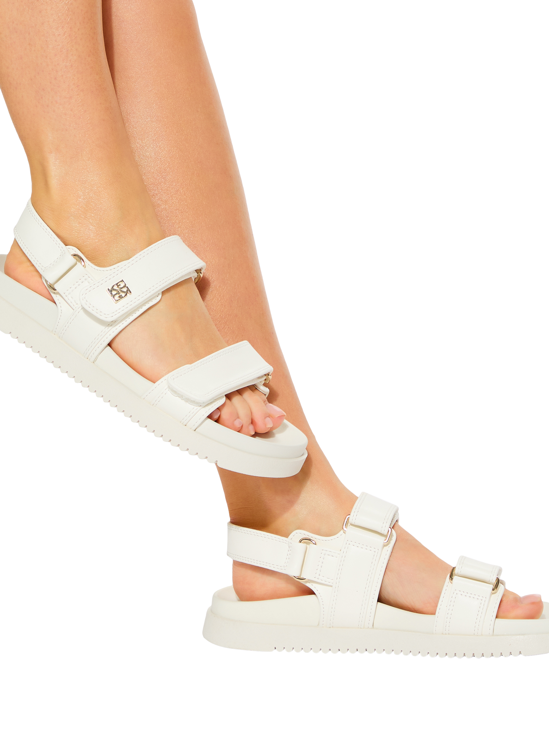 Product image 2 of 5, which shows KG Kurt Geiger Rory Sandals, Putty, 3