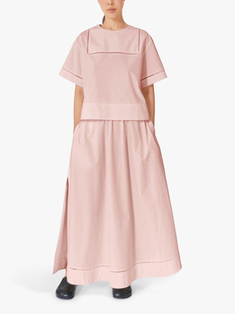 Product image 1 of 6, which shows Lovechild 1979 Vera Maxi Skirt, Dusty Rose, 12