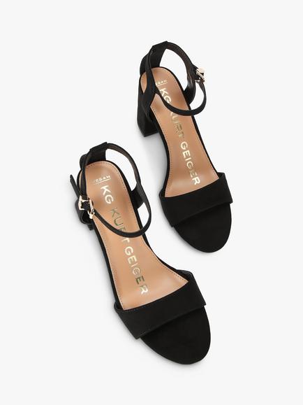 KG Kurt Geiger Fleur Block Heel Sandals, Black - view 2, Black