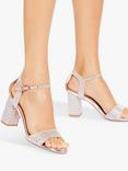 KG Kurt Geiger Fleur Bling Embellished Block Heel Sandals