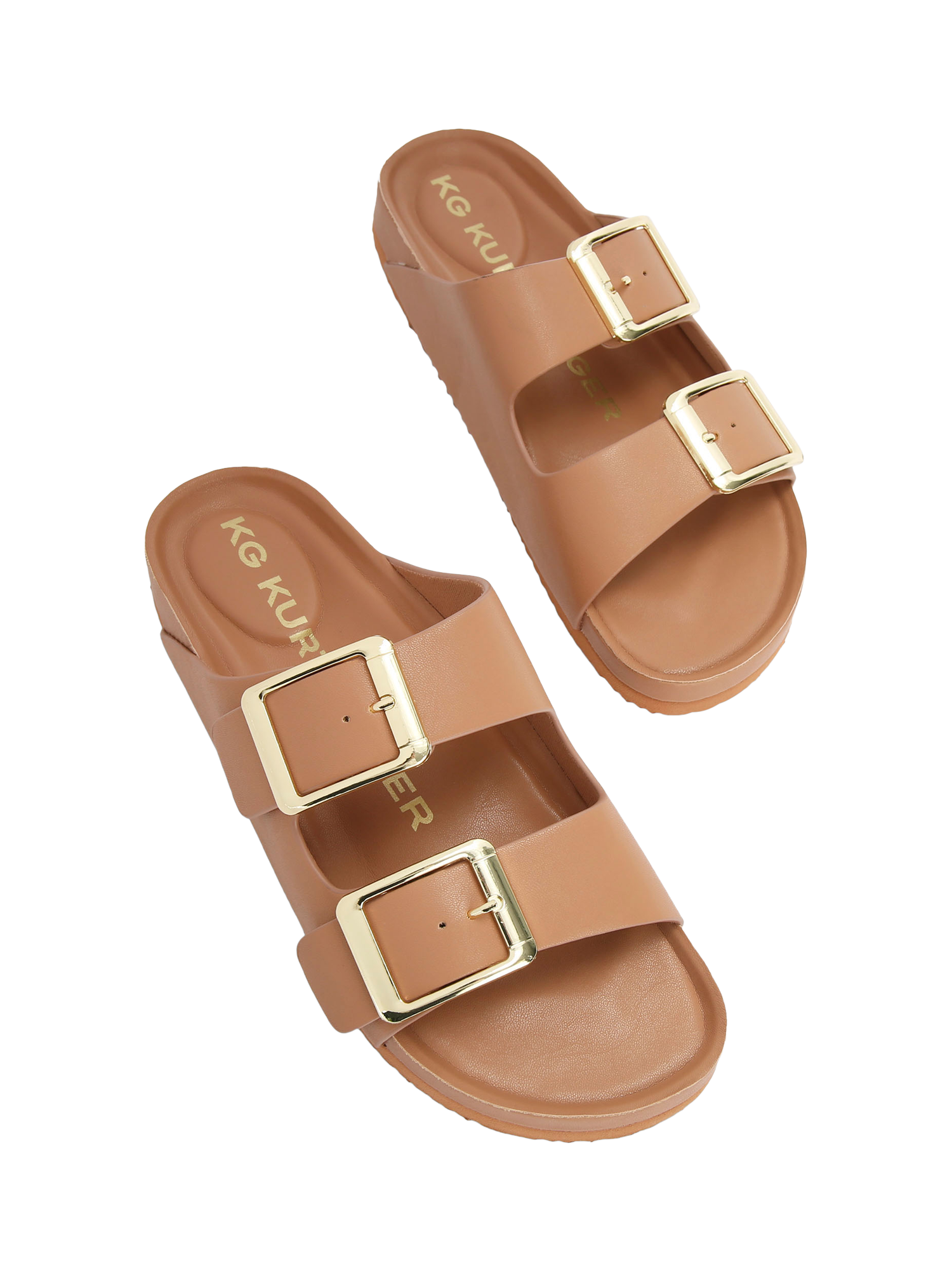 KG Kurt Geiger Ramona Footbed Sandals, Camel, 3