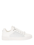 KG Kurt Geiger Lillian Bling Embellished Trainers, White/Silver