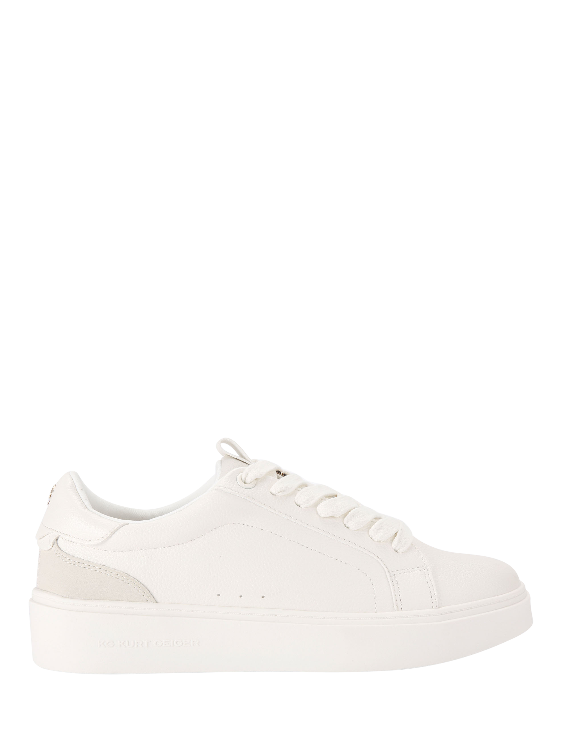 KG Kurt Geiger Lovie Flatform Trainers, White, 3