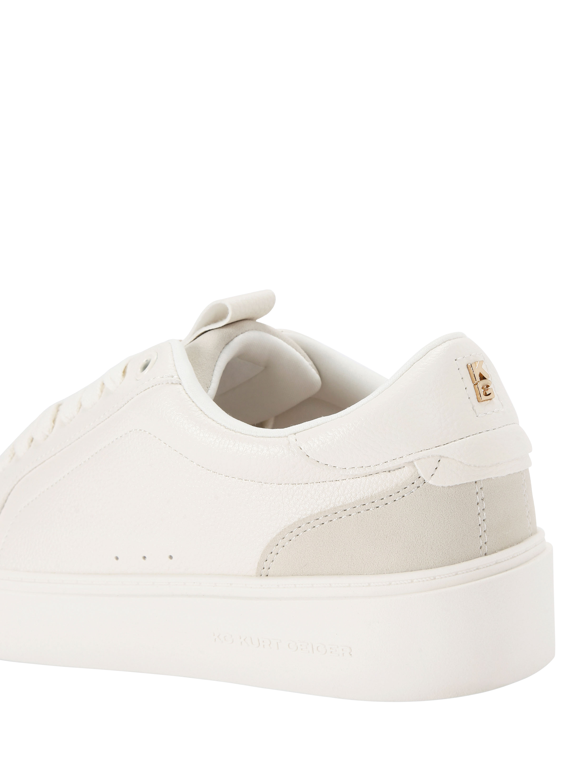 KG Kurt Geiger Lovie Flatform Trainers, White, 3