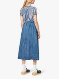nué notes Simon Striped Ribbed Top, Navy/White