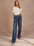 Mint Velvet Pleat Front Wide Leg Jeans