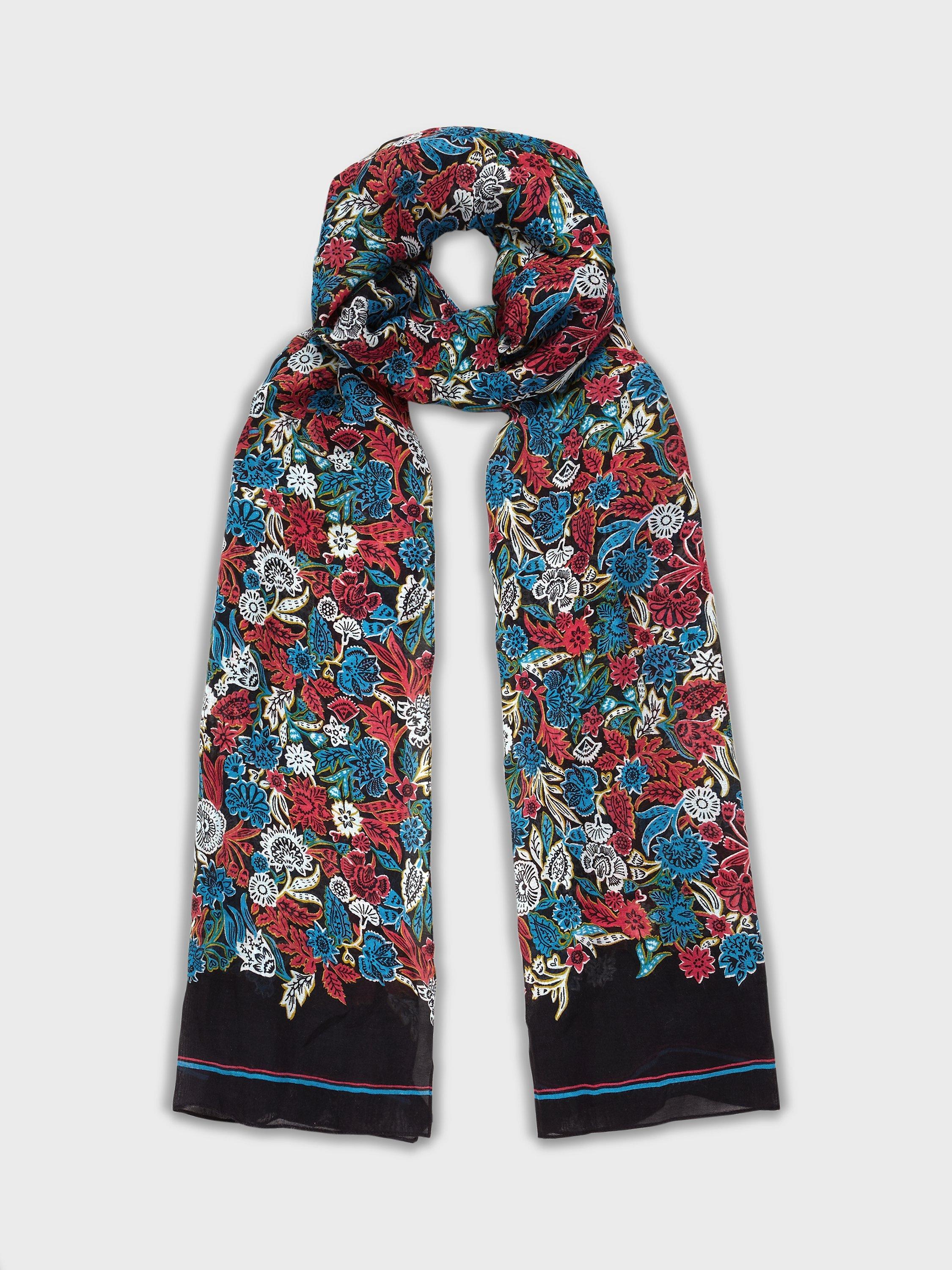 Hobbs Jen Floral Scarf, Navy/Multi