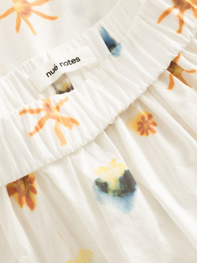 Product image 6 of 6, which shows nué notes Bowie Cotton Midi Skirt, Yellow Cream, 6