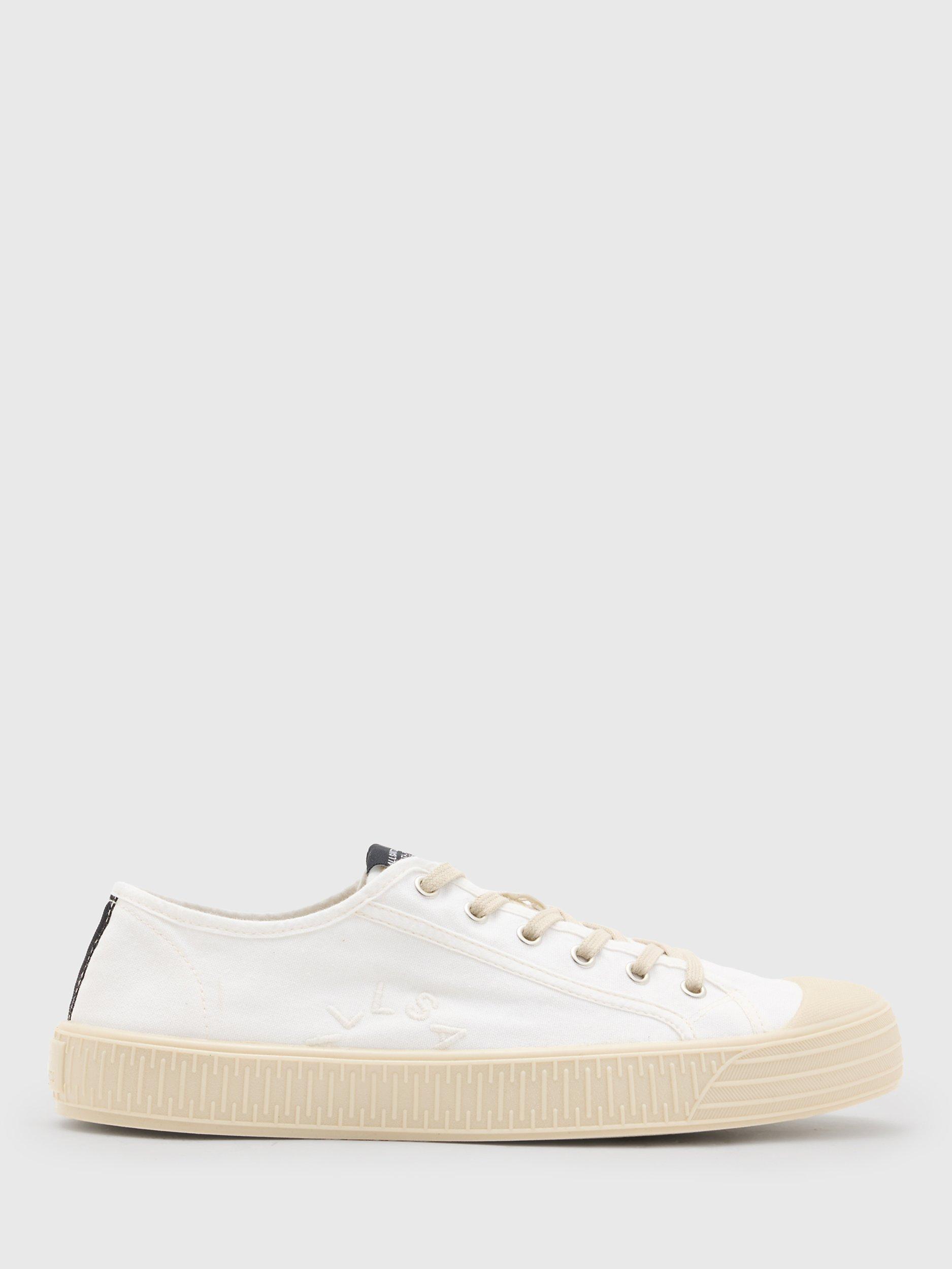 AllSaints Sherman Canvas Low Top Trainers, White