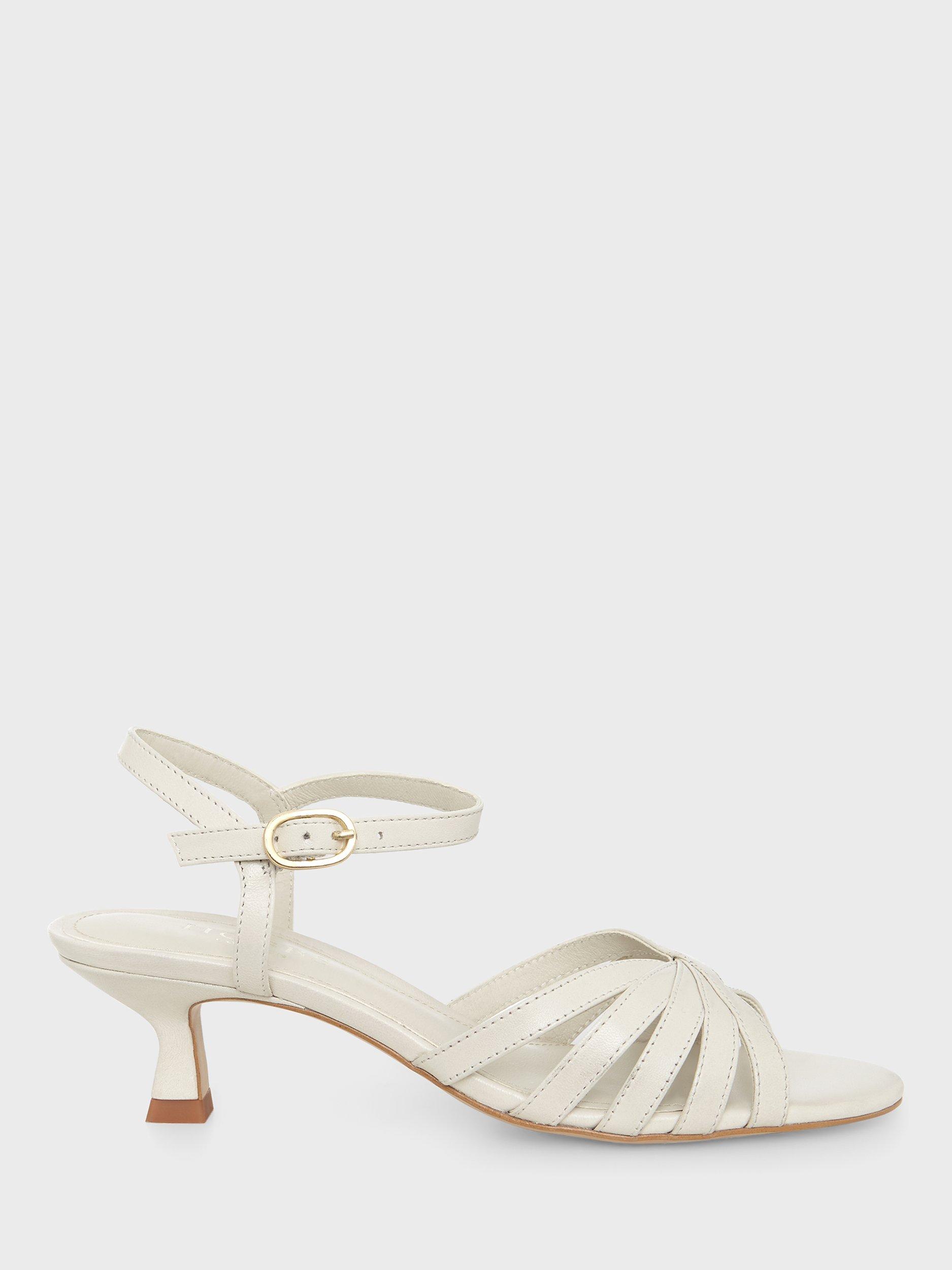 Hobbs Lacey Leather Sandals, Ivory