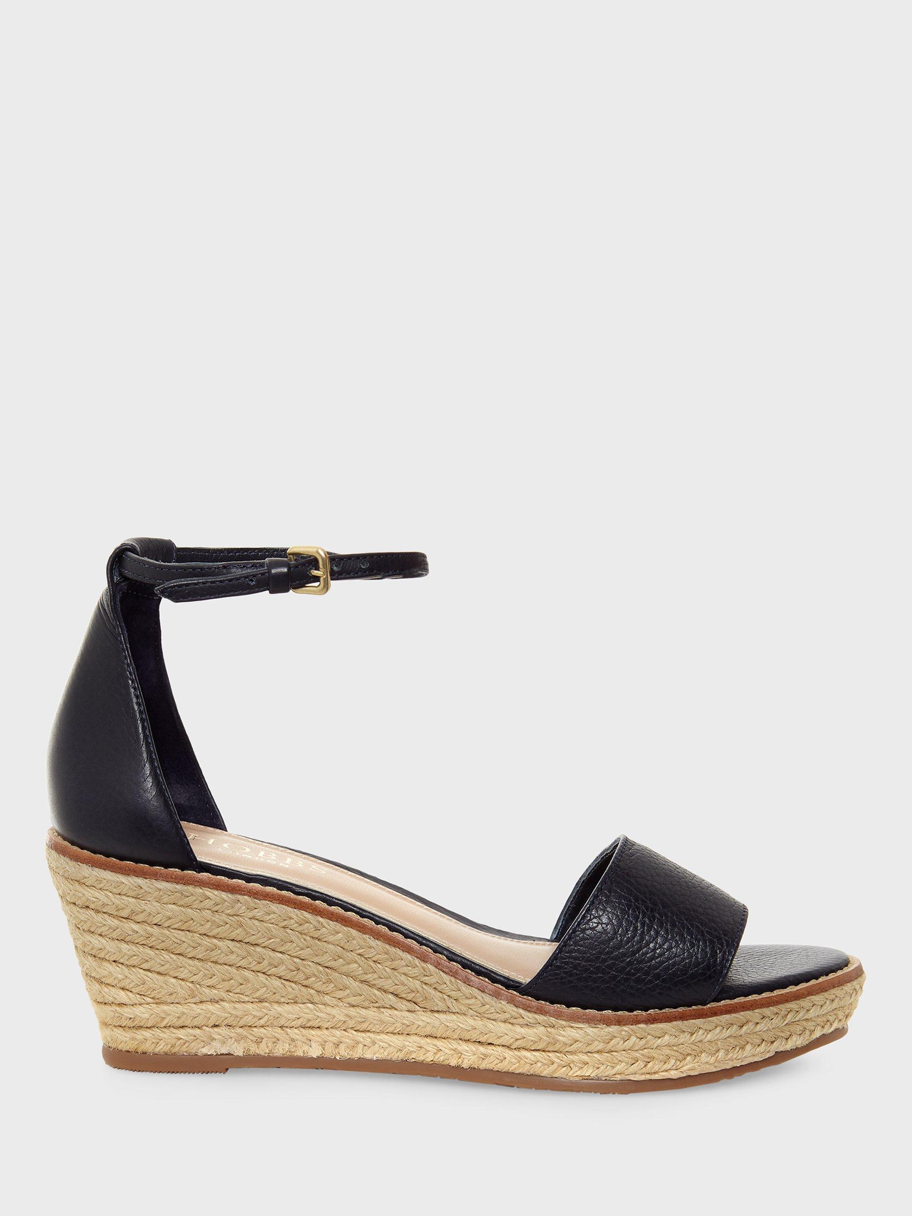 Hobbs Vespa Leather Espadrilles, Navy, 7