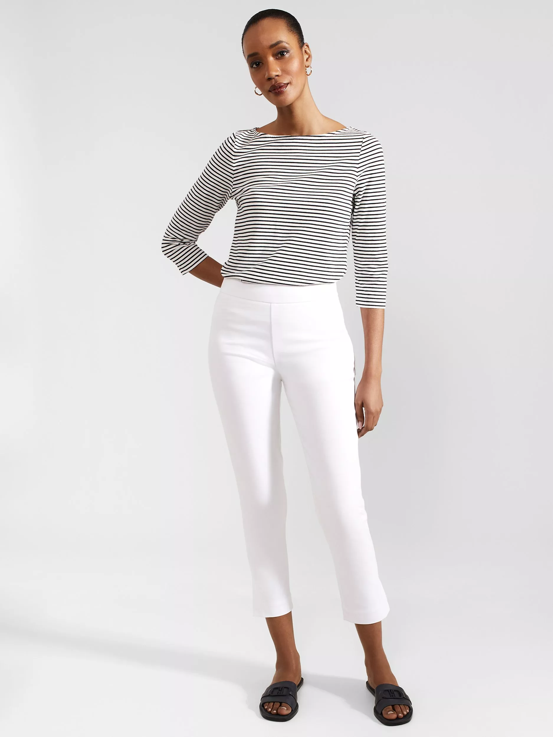 White skinny trousers uk top
