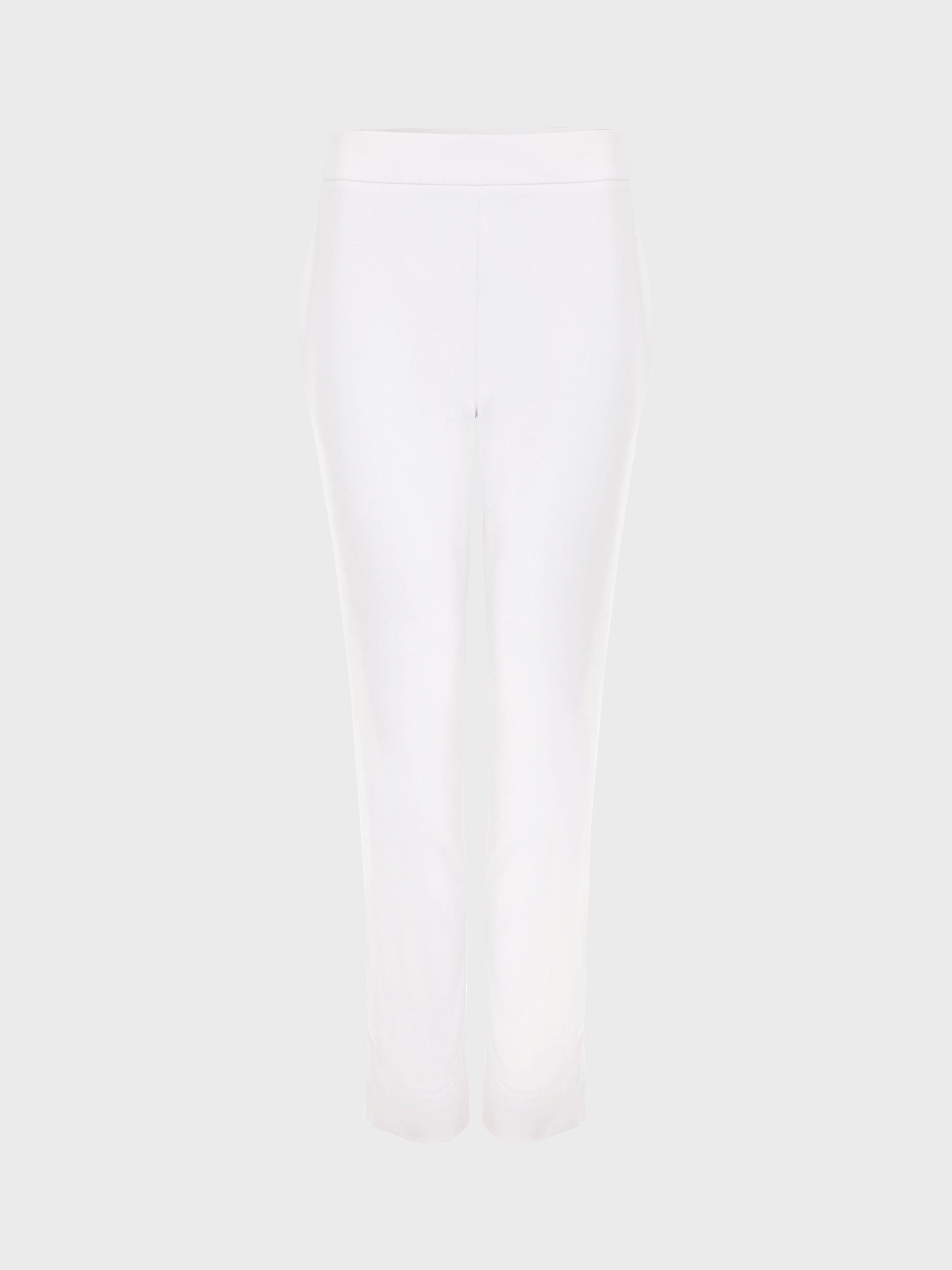 Product image 4 of 4, which shows Hobbs Giselle Skinny Fit Capri Trousers, White, 6