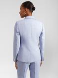 Hobbs Adina Cross Dye Linen Blazer, Blue/Ivory