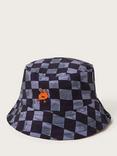 Monsoon Kids' Check Reversible Bucket Hat, Black/Multi