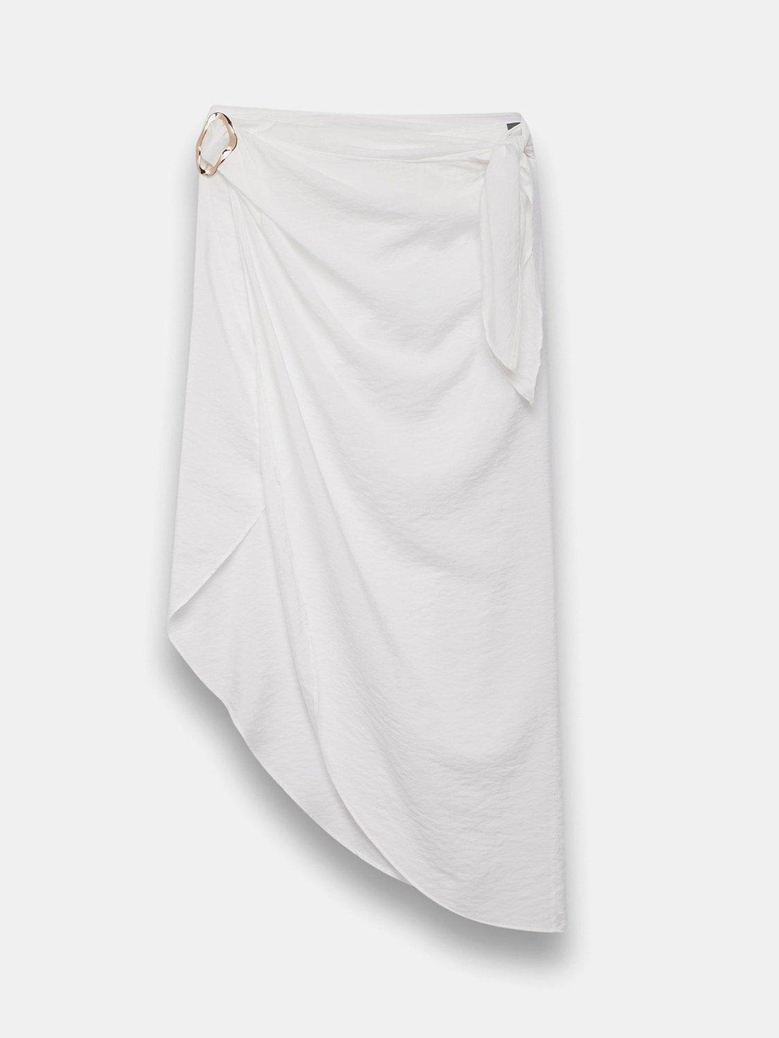 Product image 5 of 5, which shows Mint Velvet Gold Metal Trim Sarong, White, S