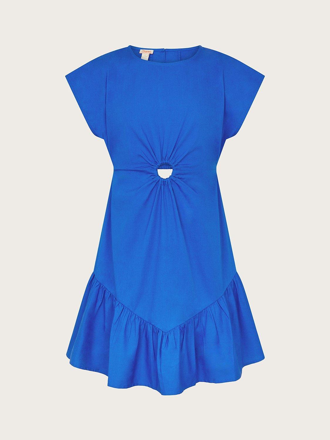 Monsoon Kids' Storm D Ring Dress, Blue