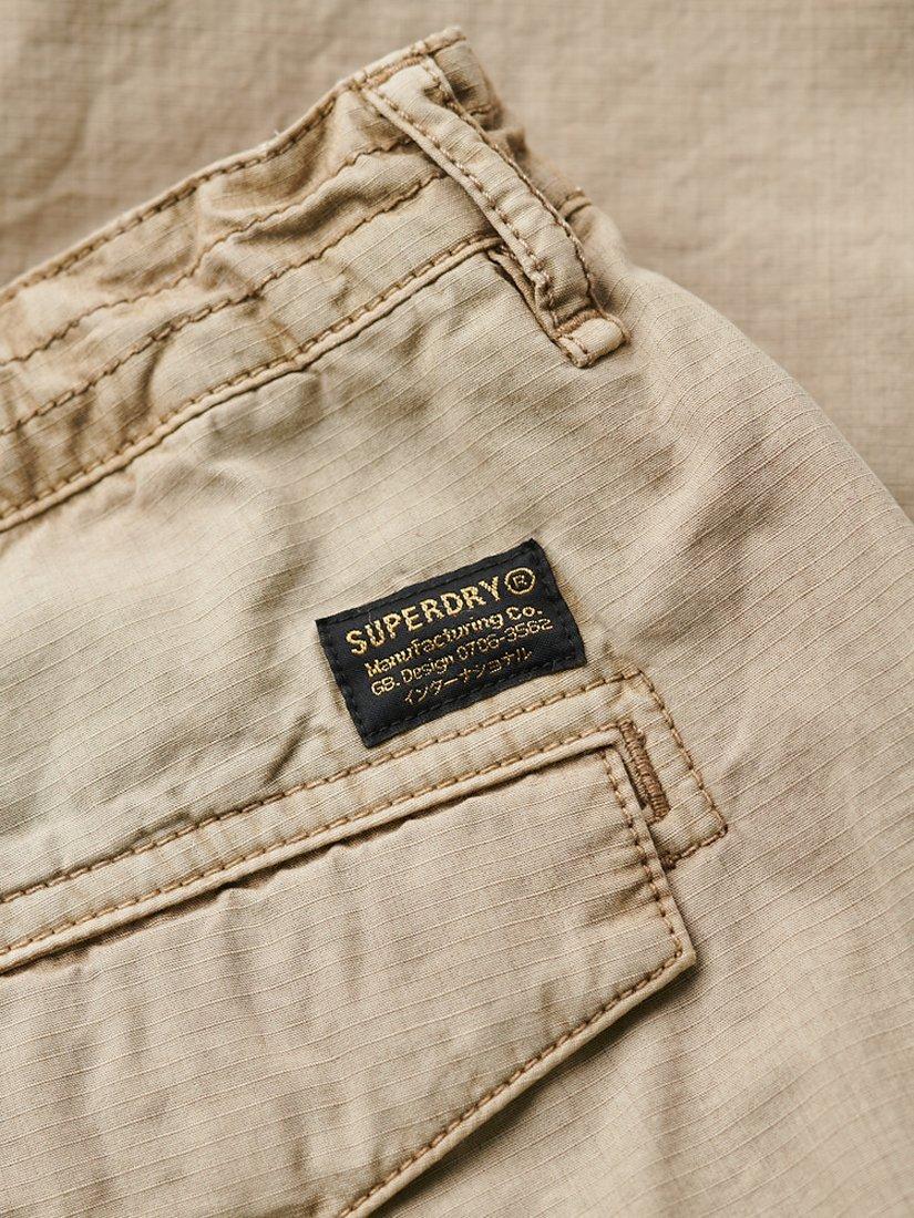 Product image 6 of 6, which shows Superdry Low Rise Parachute Cargo Trousers, Stonewash Brown, W26/L30